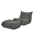 Lazy Sofa Bodenstuhl mit Rückenlehne und Fußhocker