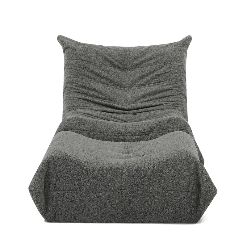Lazy Sofa Bodenstuhl mit Rückenlehne und Fußhocker