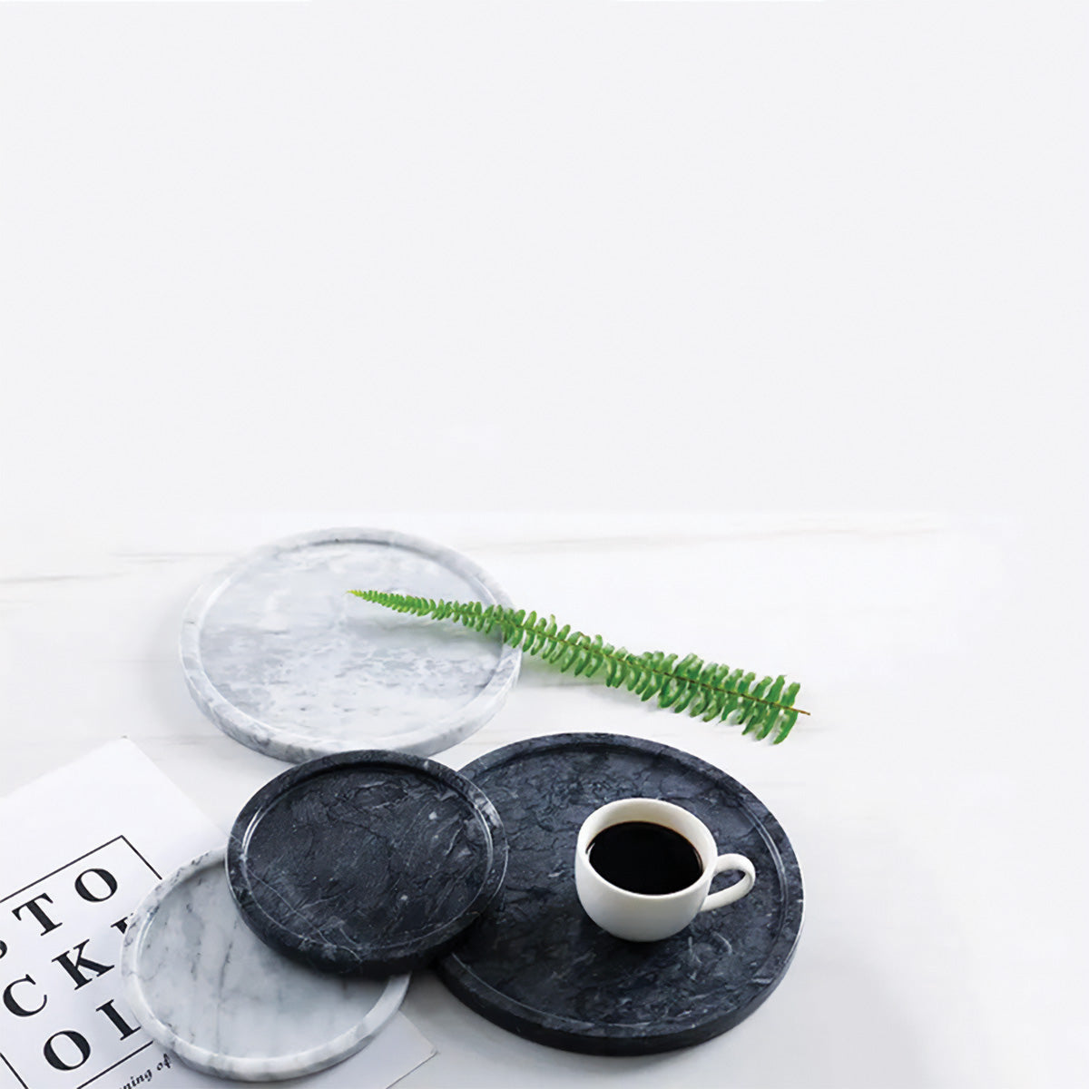 Rundes Marmortablett