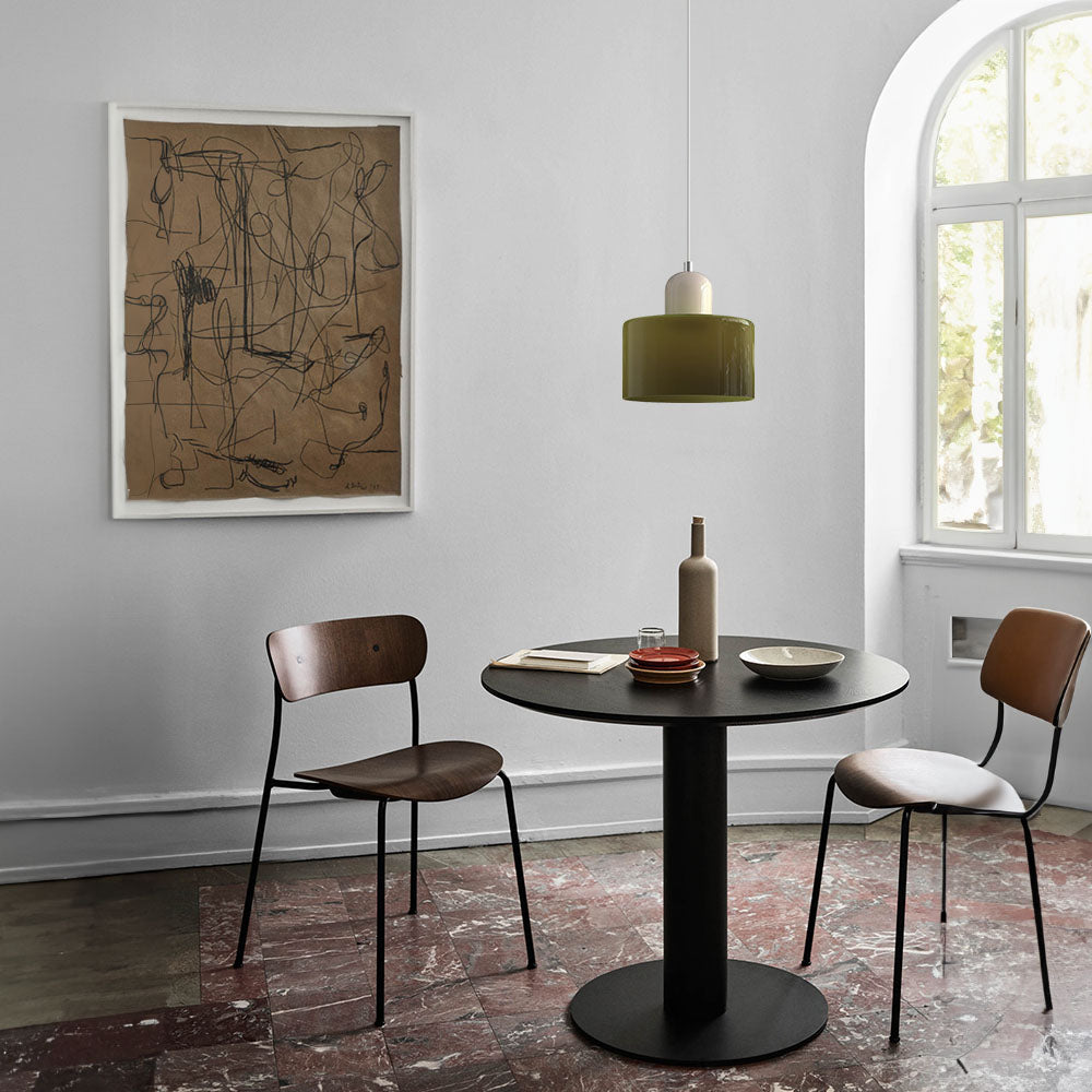 Kleine Glas-Pendelleuchte - LED, Glas/Metall, Max 12W, Druckknopfschalter, E27, CE/UL zertifiziert, moderne Eleganz