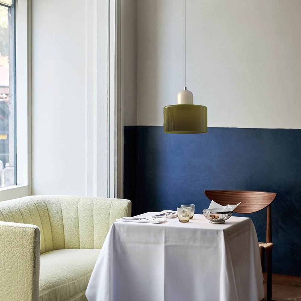 Kleine Glas-Pendelleuchte - LED, Glas/Metall, Max 12W, Druckknopfschalter, E27, CE/UL zertifiziert, moderne Eleganz