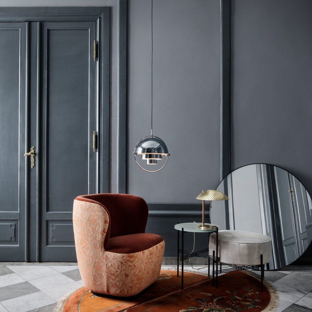 Moderne Eisen Glas Pendelleuchte | E27 Birne | Verchromte Oberfläche | Schwarz Silber Gold