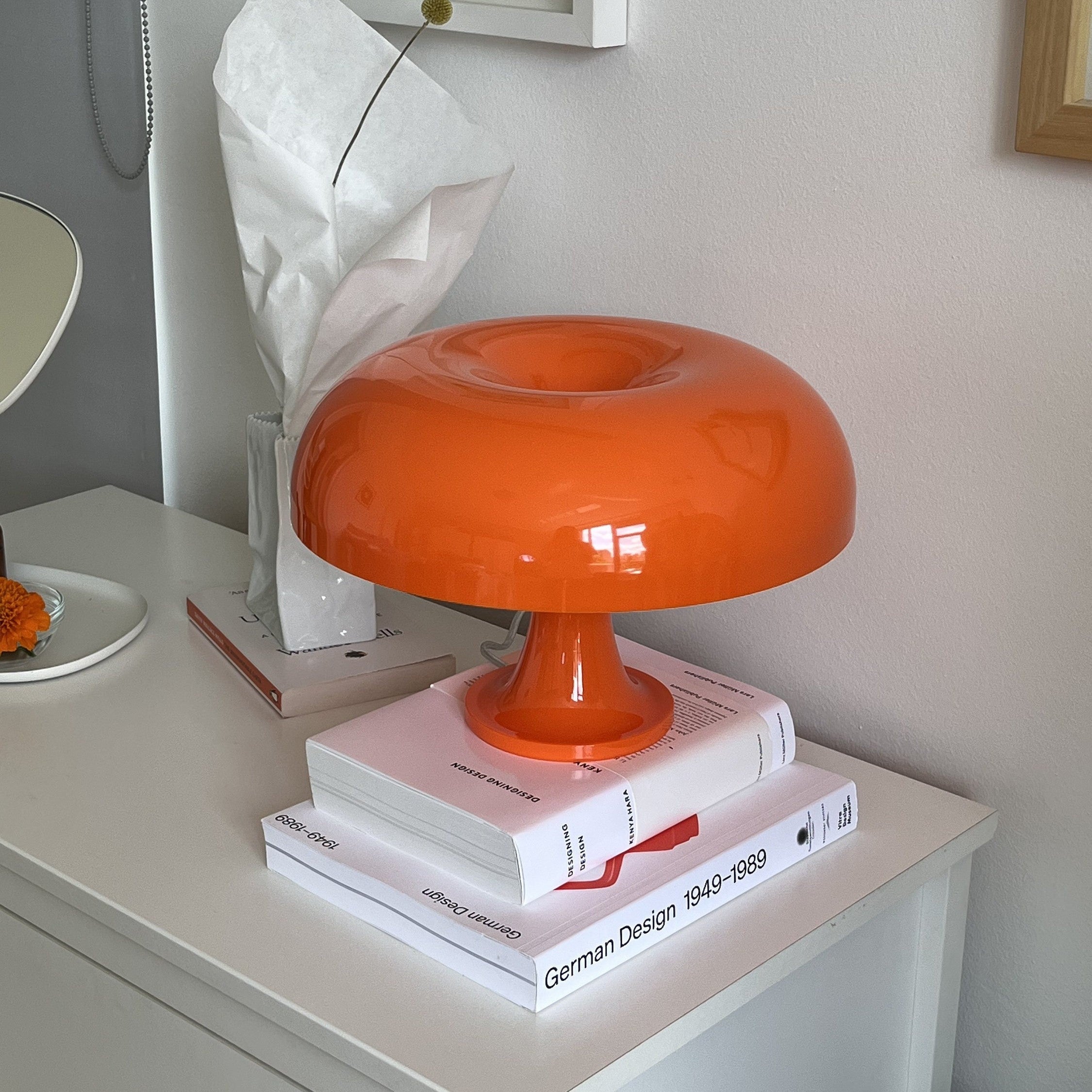 Moderne LED-Tischlampe, dimmbares Pilzdesign, warmweißes Licht, 360°-Beleuchtung, Polycarbonat, 6W, für Esszimmer und Heimdekoration