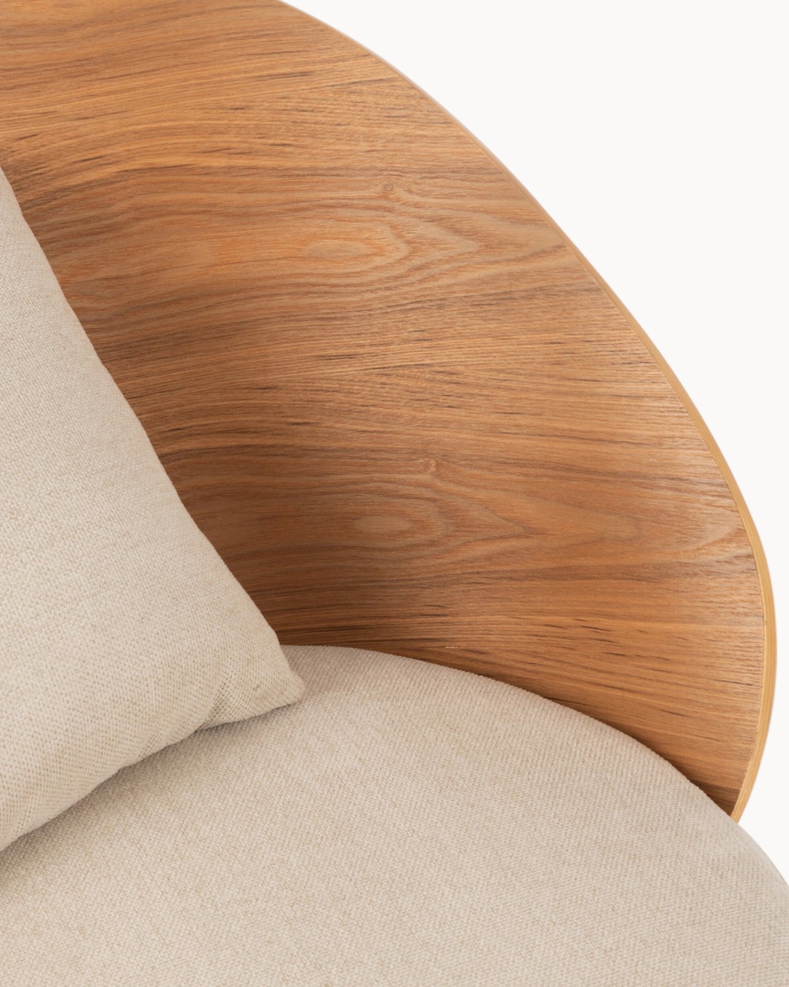 Lone Comfort Lounge-Sessel – Holz & Metall – 77x72x82 cm – Beige/Natur