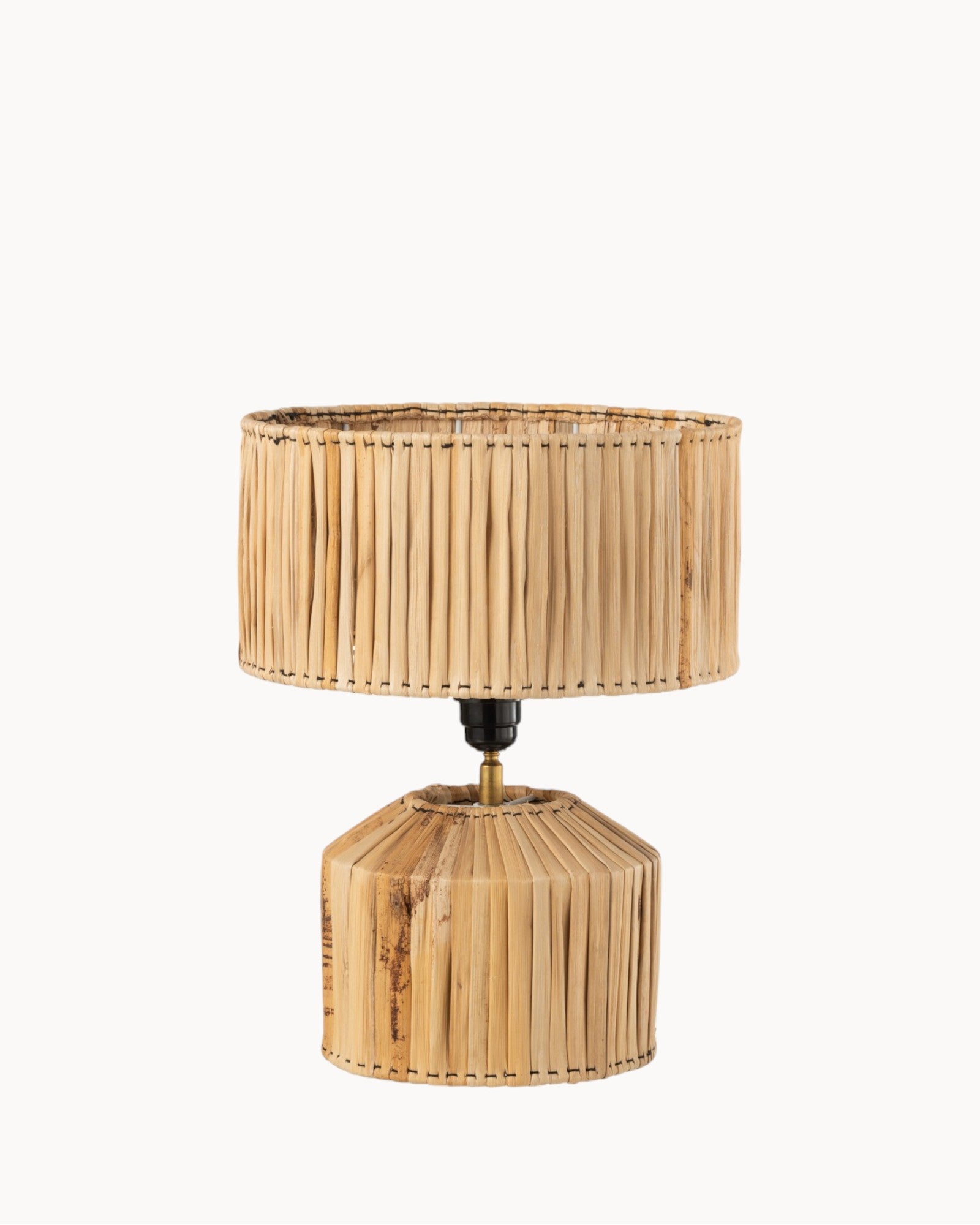 J-Line – Tischlampe aus Bambus – Natürliches Design, E27 Fassung, 35 cm