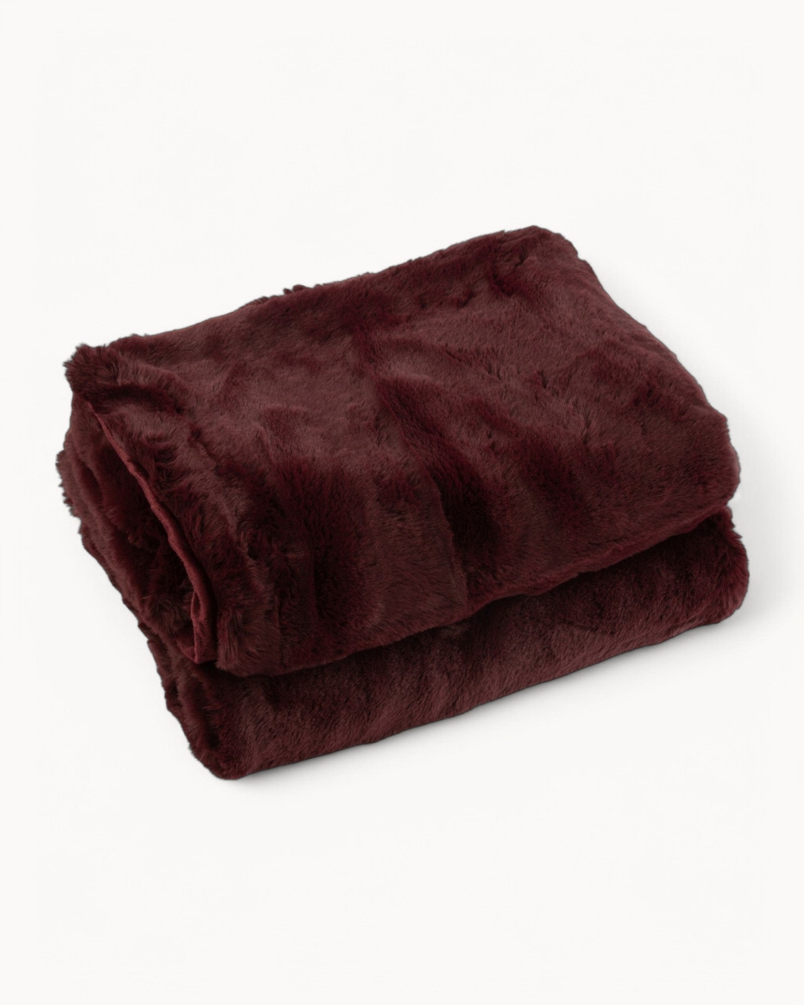 J-Line Plaid Cutie – Weiche Decke aus Polyester – 180 x 130 cm – Dunkelrot
