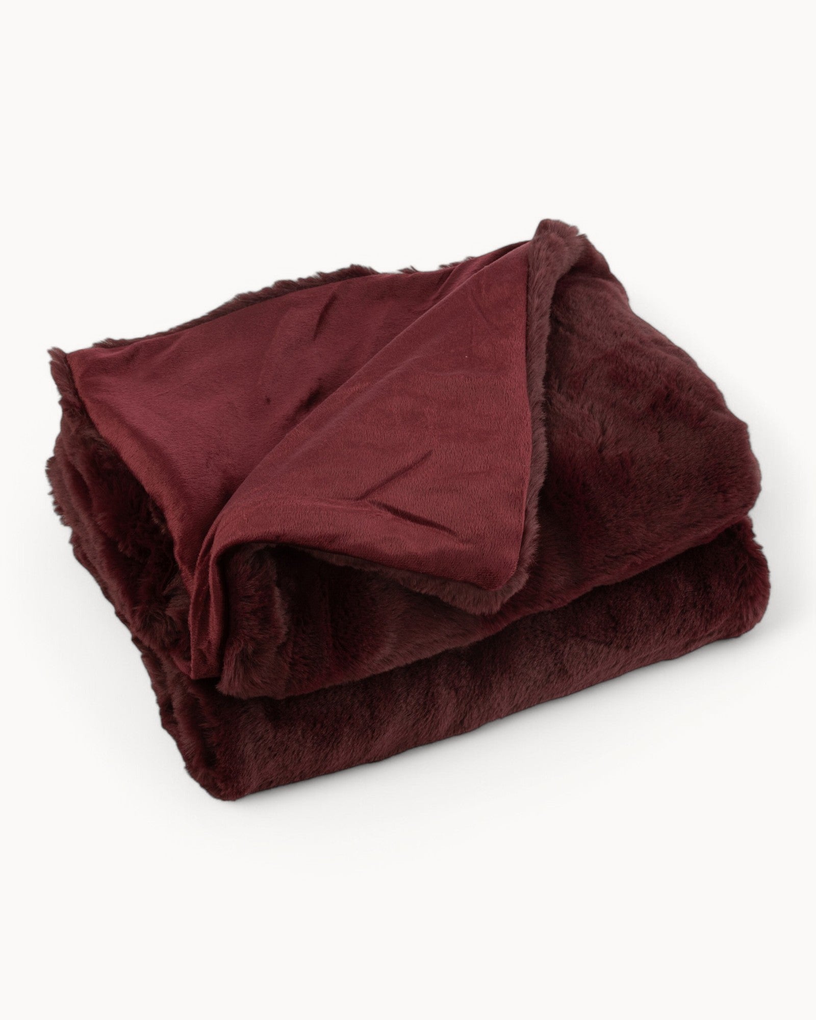 J-Line Plaid Cutie – Weiche Decke aus Polyester – 180 x 130 cm – Dunkelrot