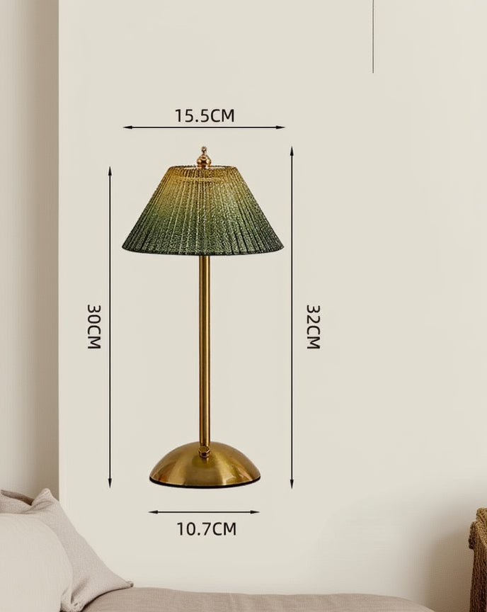 Dekorative Tischlampe aus Glas – Elegante Nachttischlampe mit modernem Design