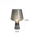 Moderne minimalistische Rauchglas Tischlampe mit Betonbasis