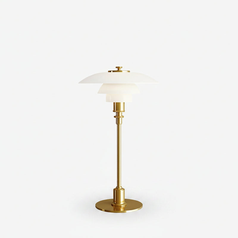 Moderne Glas Tischlampe mit 3-Schicht Lampenschirm