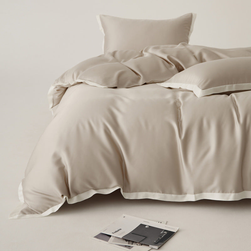 Premium Tencel Bettwäsche Set mit eleganter Patchwork-Optik