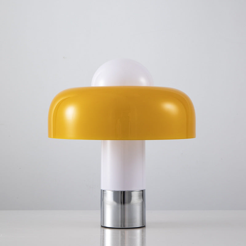 Moderne Pilz Tischlampe – Design Glaslampe mit glänzender Oberfläche