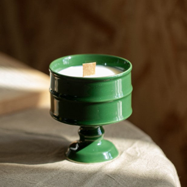 Vintage Kerzenhalter aus Keramik – Elegantes Deko-Objekt im Retro-Stil
