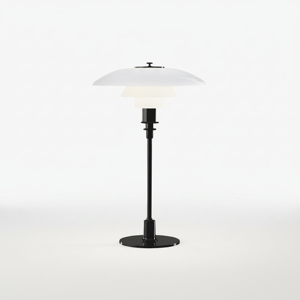 Moderne Glas Tischlampe mit 3-Schicht Lampenschirm