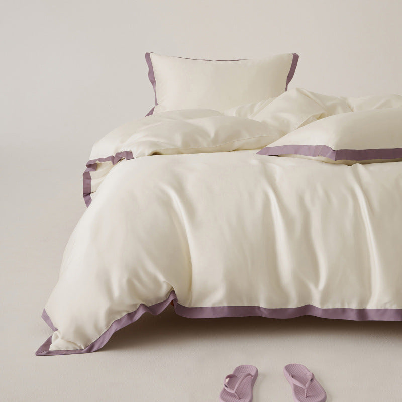 Premium Tencel Bettwäsche Set mit eleganter Patchwork-Optik