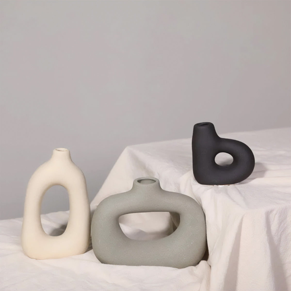 Frosted Vase Collection - Keramische Tischvase, New Classic / Post-Modern Style, Home Office Dekoration
