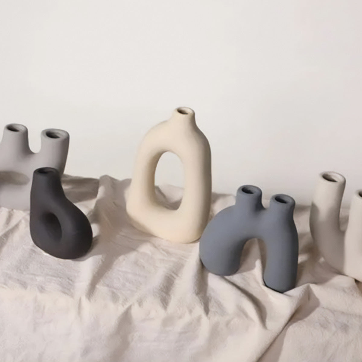 Frosted Vase Collection - Keramische Tischvase, New Classic / Post-Modern Style, Home Office Dekoration