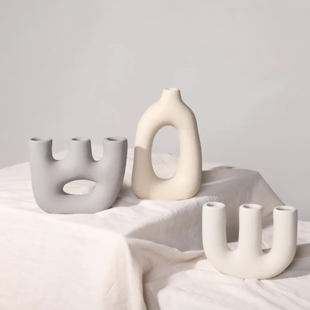Frosted Vase Collection - Keramische Tischvase, New Classic / Post-Modern Style, Home Office Dekoration