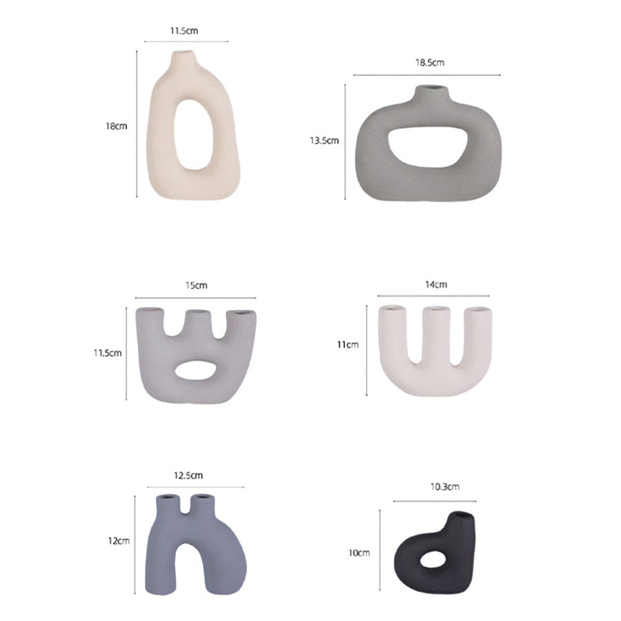 Frosted Vase Collection - Keramische Tischvase, New Classic / Post-Modern Style, Home Office Dekoration