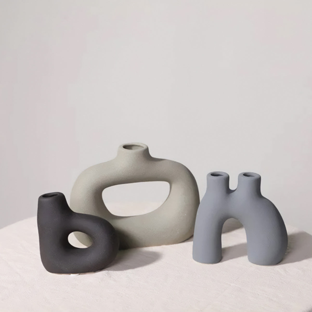 Frosted Vase Collection - Keramische Tischvase, New Classic / Post-Modern Style, Home Office Dekoration