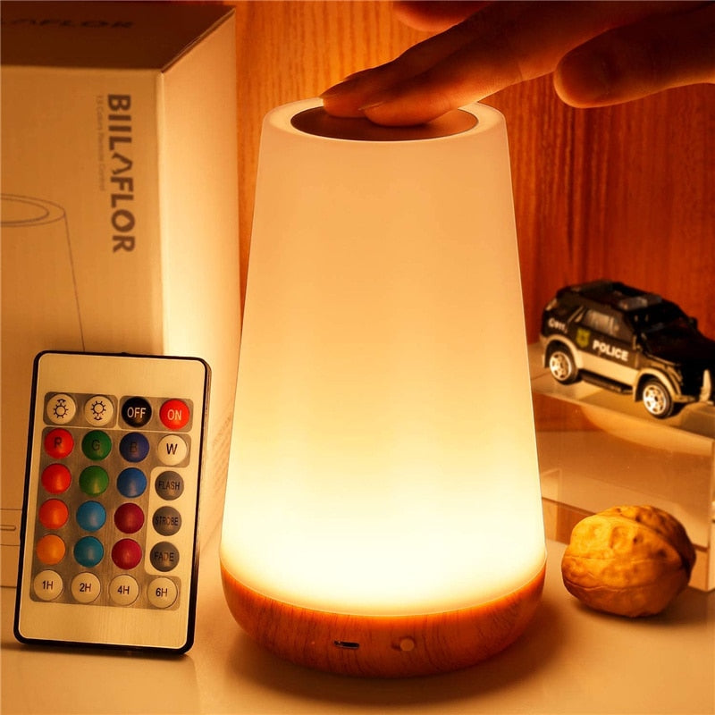 Touch Nachtlicht USB Wiederaufladbar | Touch Sensor | Farbwechsel | Sanftes Licht | Leselicht & Romantische Stimmung