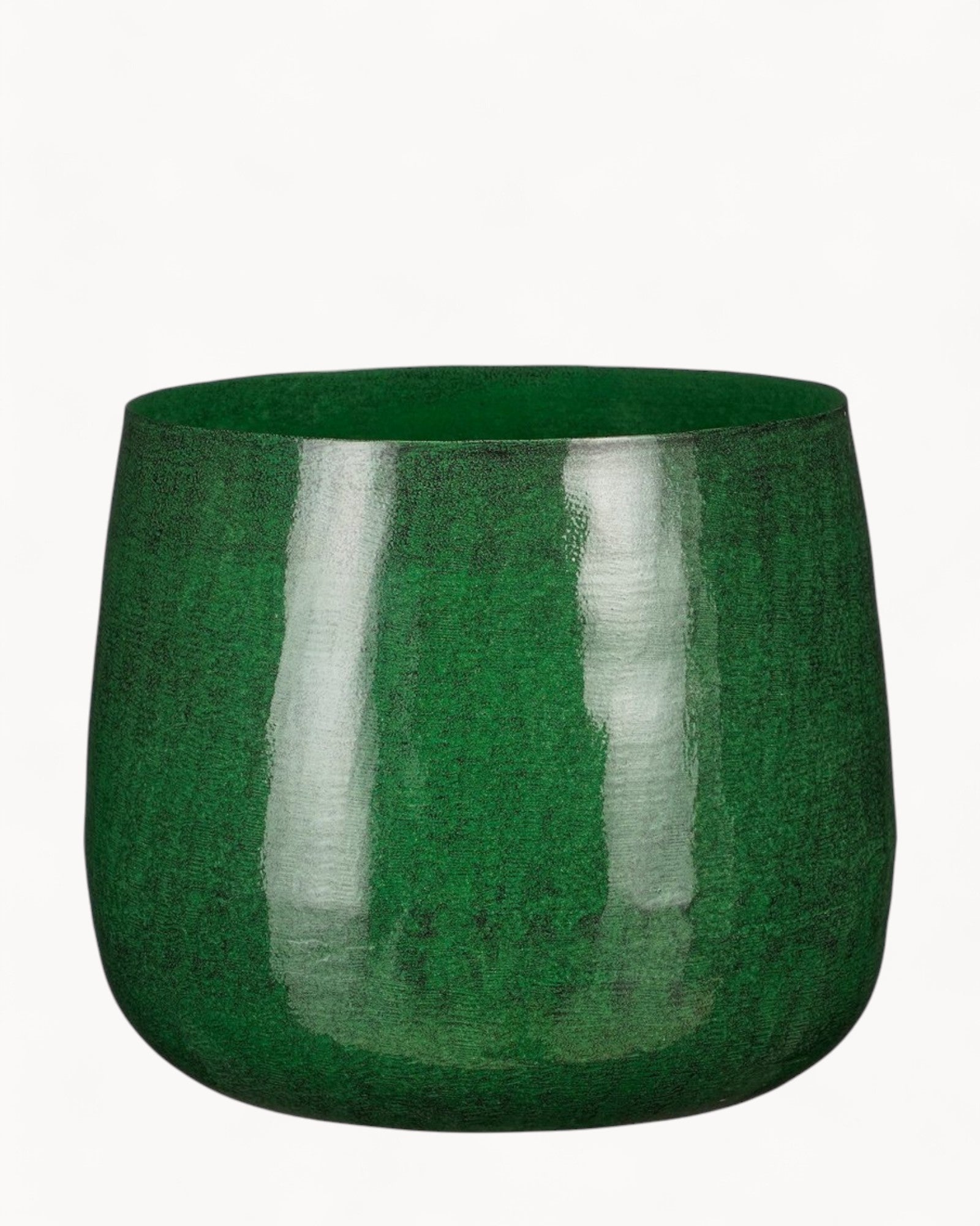 Mica Decorations – Blumentopf Metall Dunkelgrün H22 x Ø24 cm