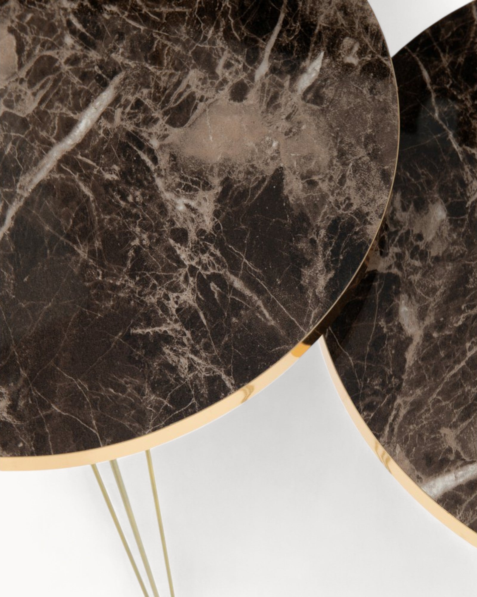 J-Line Beistelltisch – Metall & Holz – Schwarz/Weiß – Modernes Design