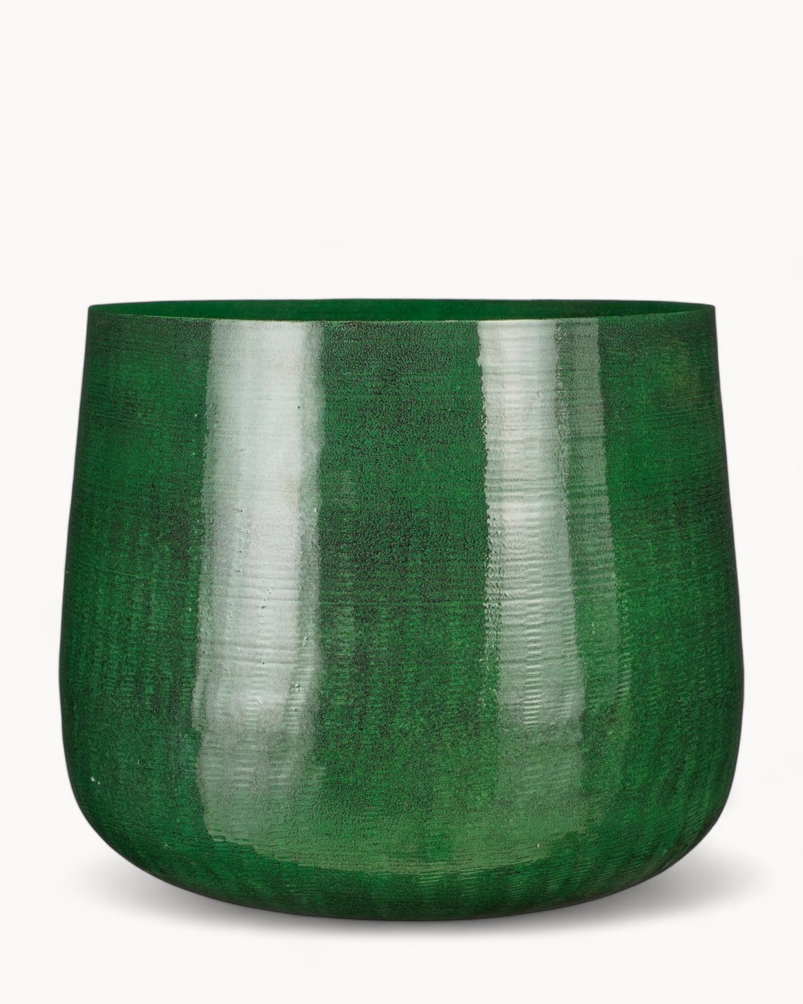 Mica Decorations – Benson Blumentopf Dunkelgrün Metall H32 x Ø37 cm