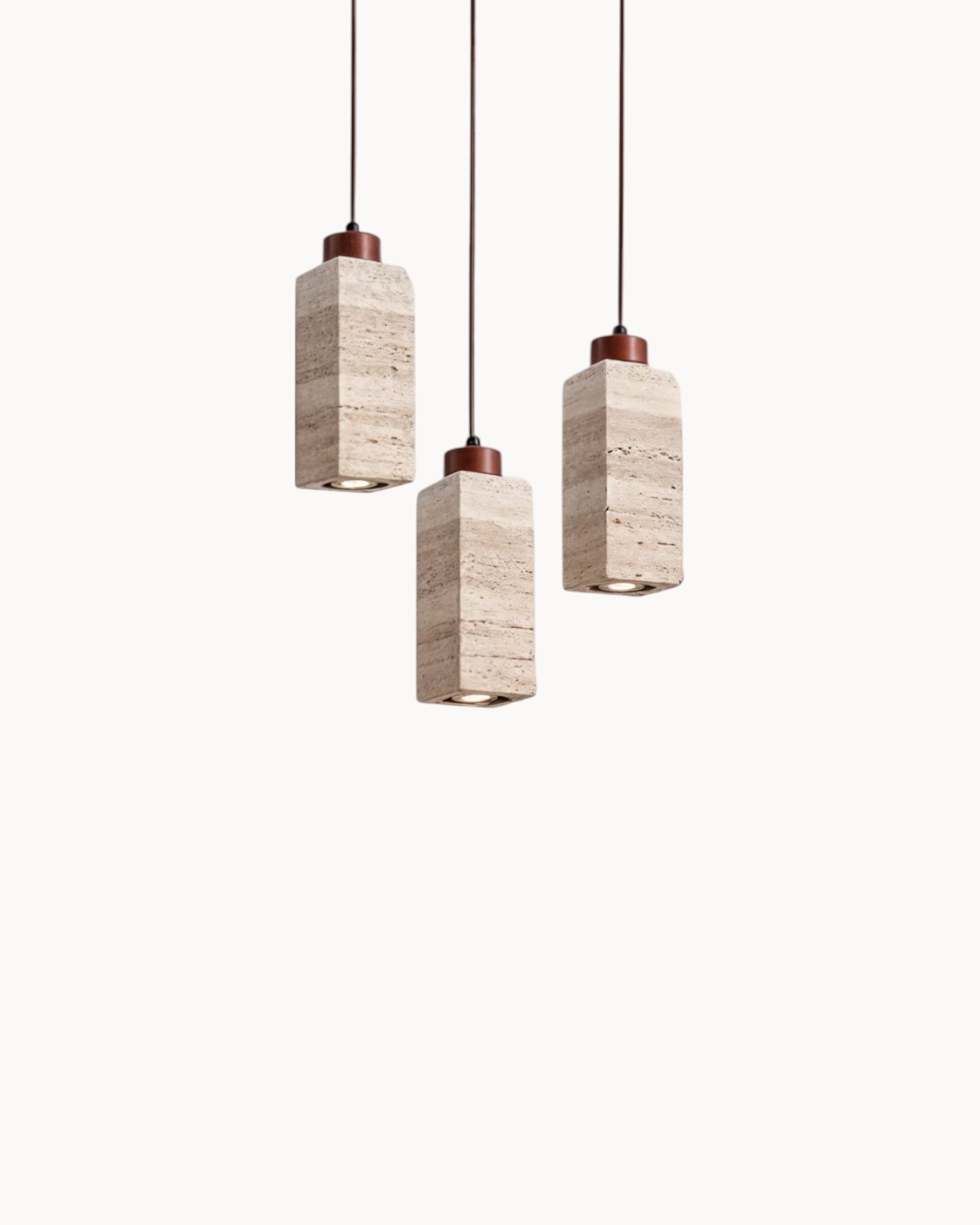 3 Stück Pendelleuchte rechteckig