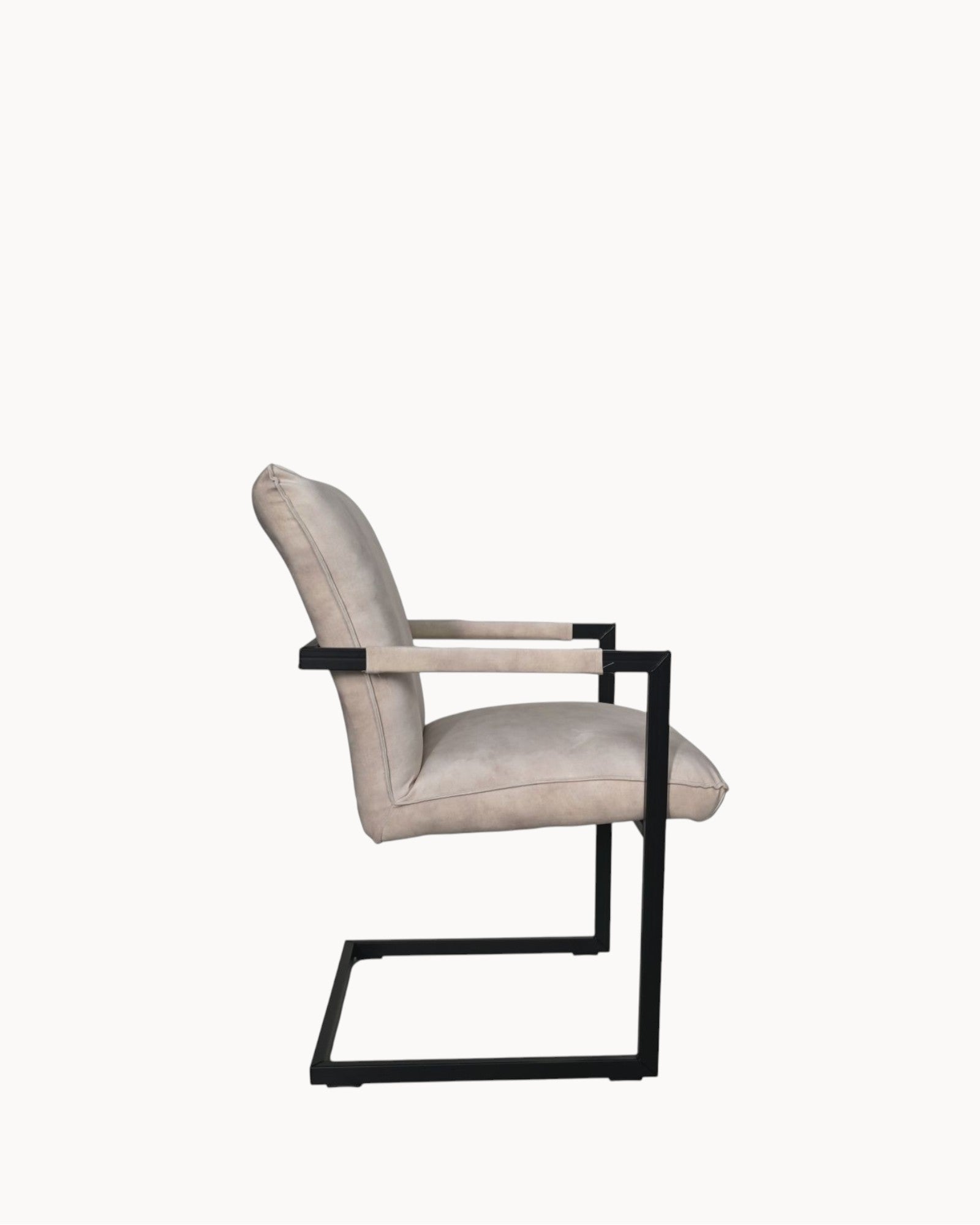 Boston Esszimmerstuhl, Set 2er – Natur/Schwarz – Metallgestell – 56×68×89 cm