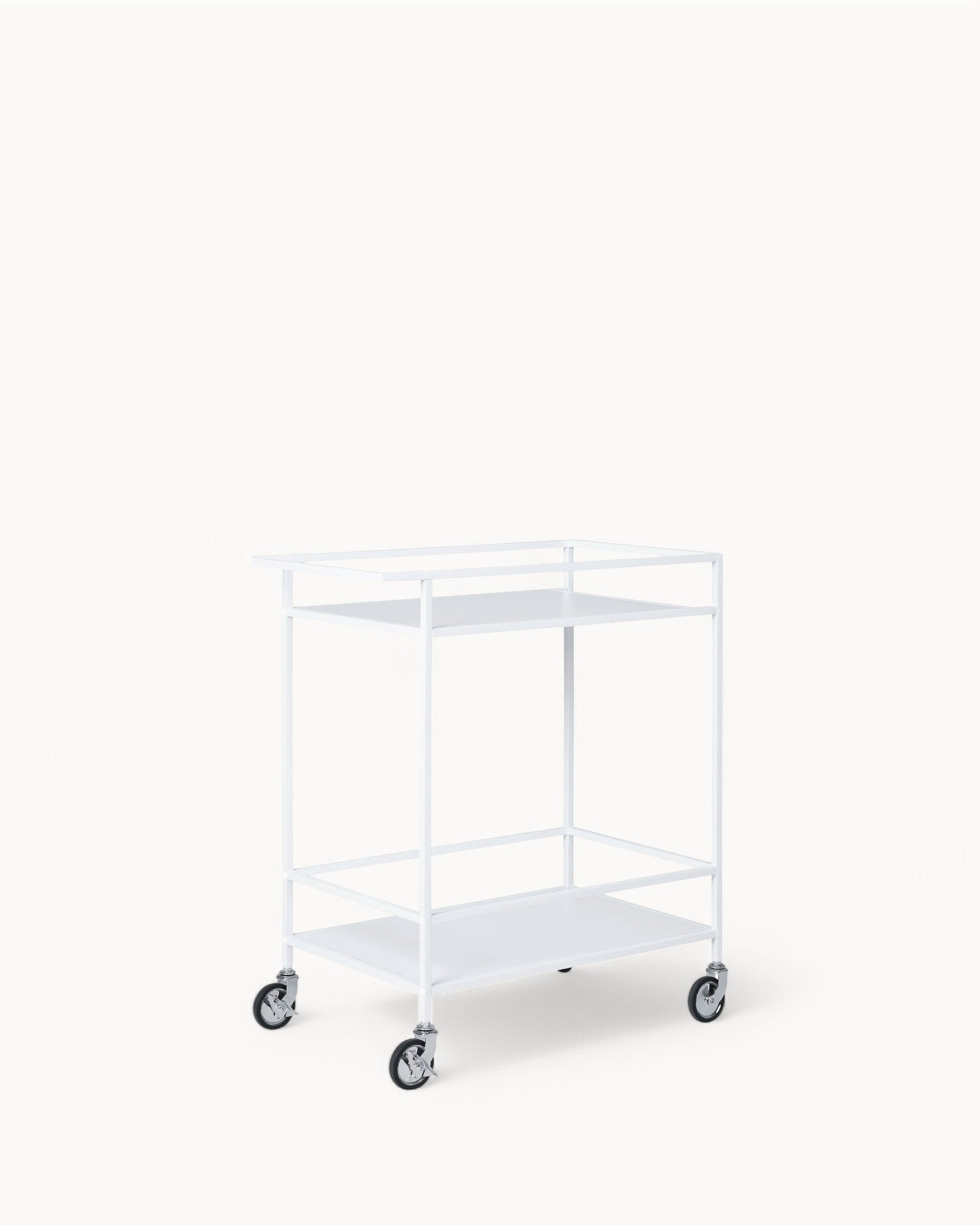 Vita Barwagen – Weißer Metallrahmen & Regale (68x40x79 cm)