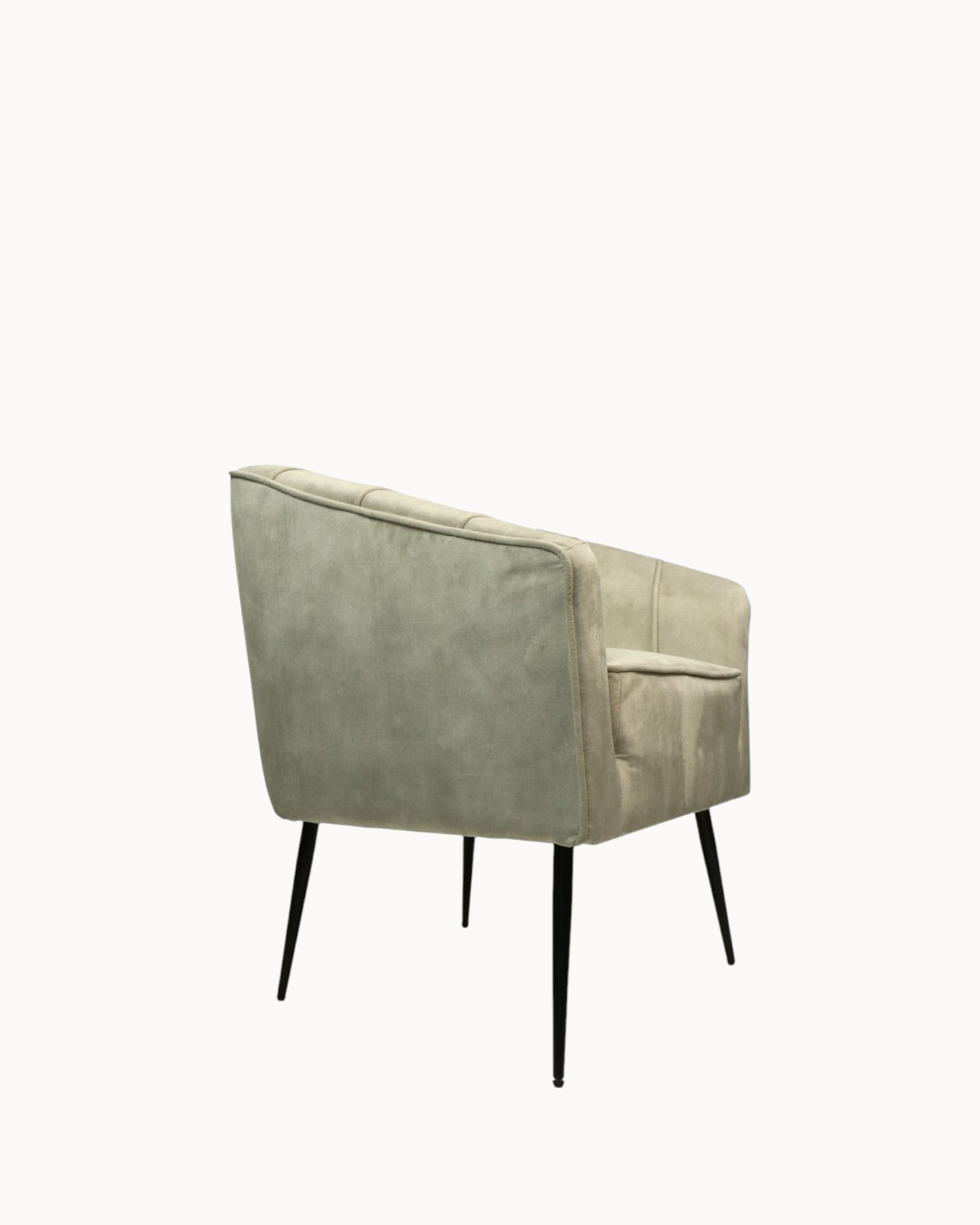 Esszimmerstuhl - HSM Collection Chester - Weiß/Schwarz - Stoff/Metall