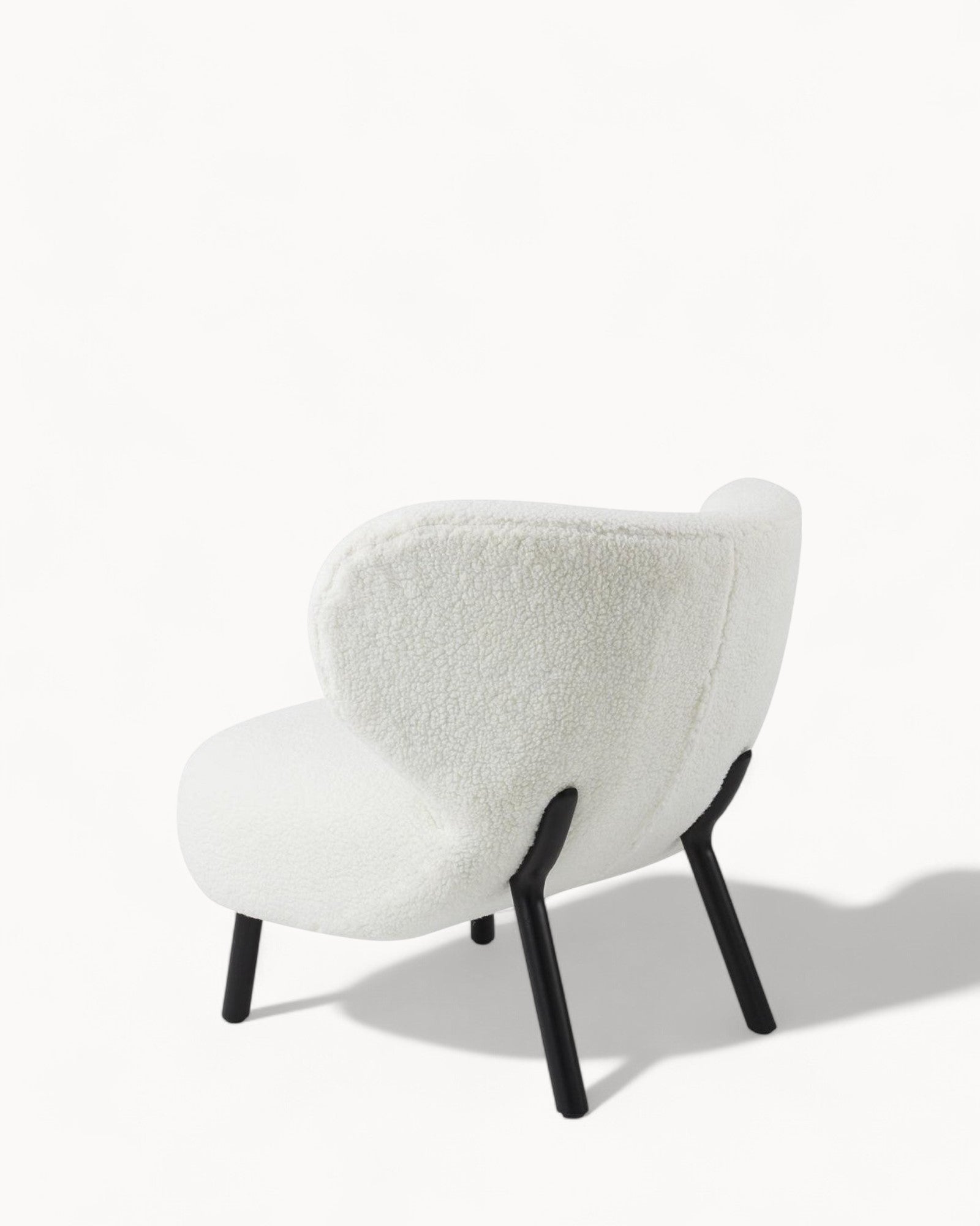 Jesper Home – Kita Sessel Vintage Loungesessel mit Wollpolsterung – Creme