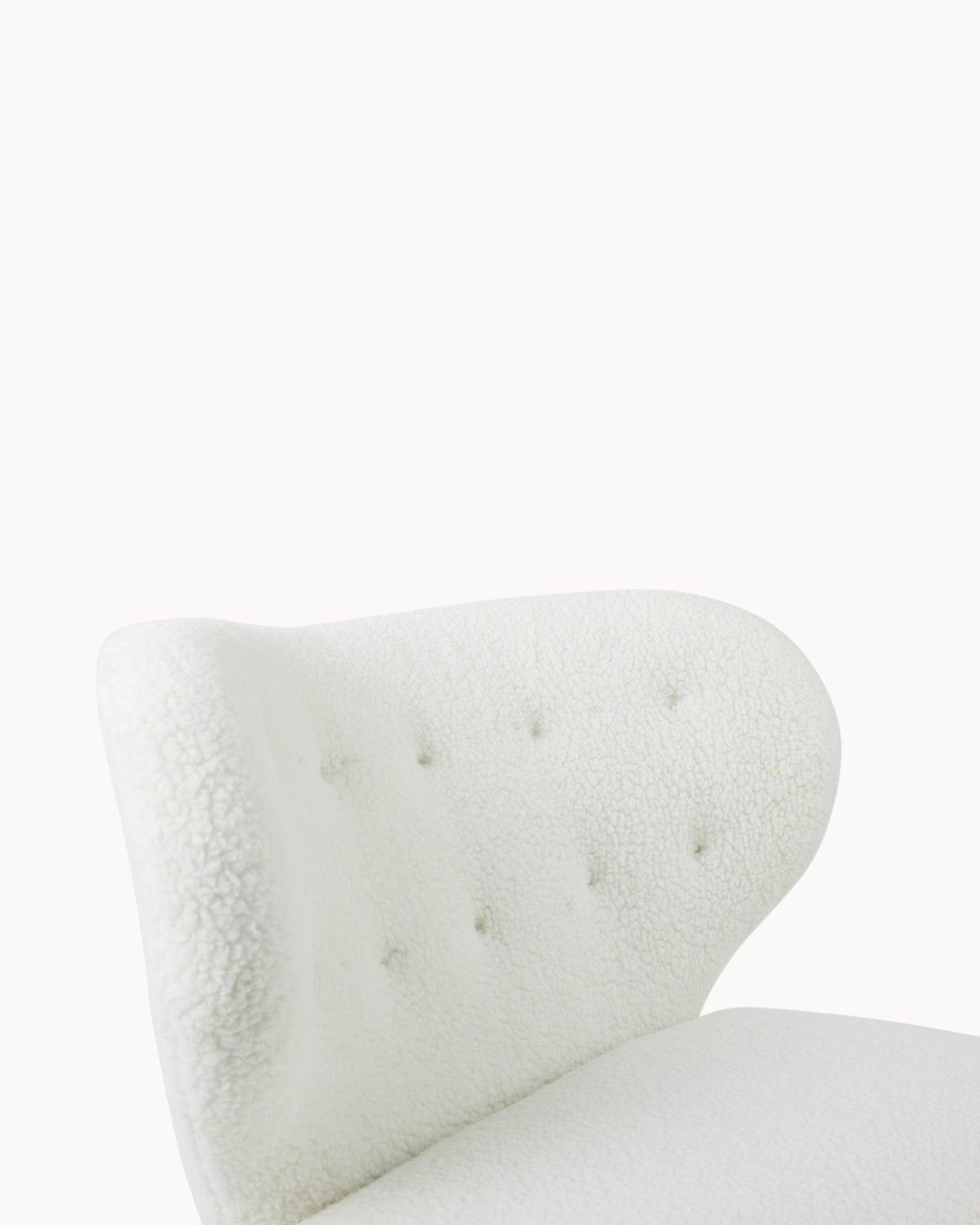 Jesper Home – Kita Sessel Vintage Loungesessel mit Wollpolsterung – Creme