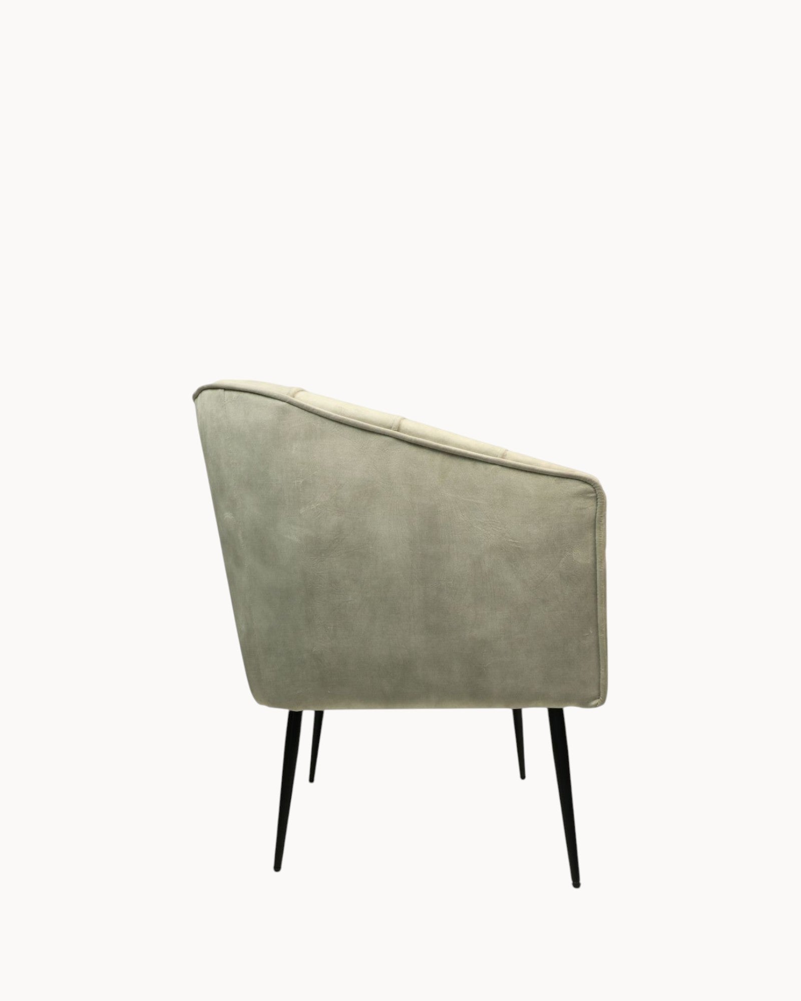 Esszimmerstuhl - HSM Collection Chester - Weiß/Schwarz - Stoff/Metall