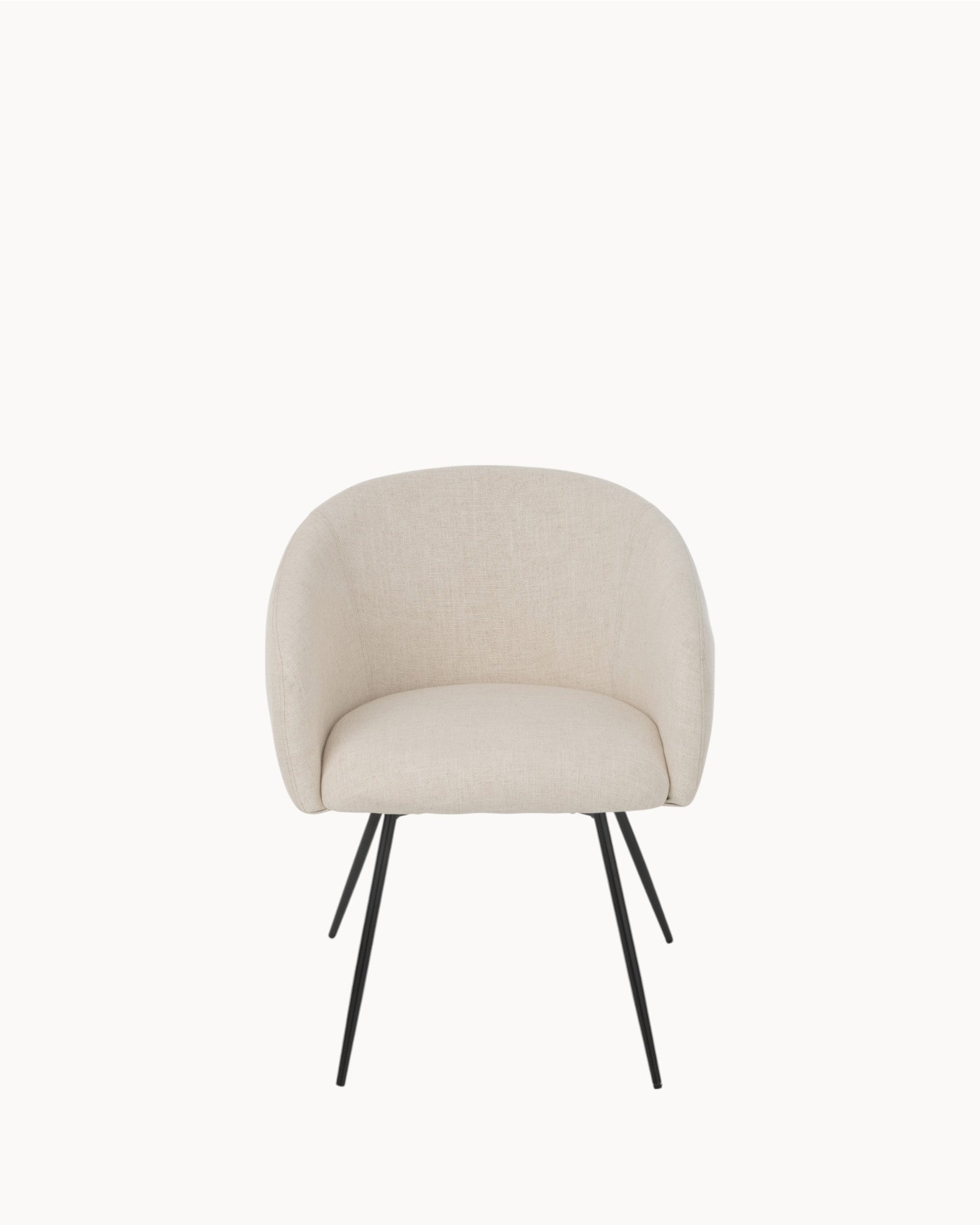 J-Line – Wales Stuhl – Metallgestell, Schaumstoff, Elfenbein, 75 cm