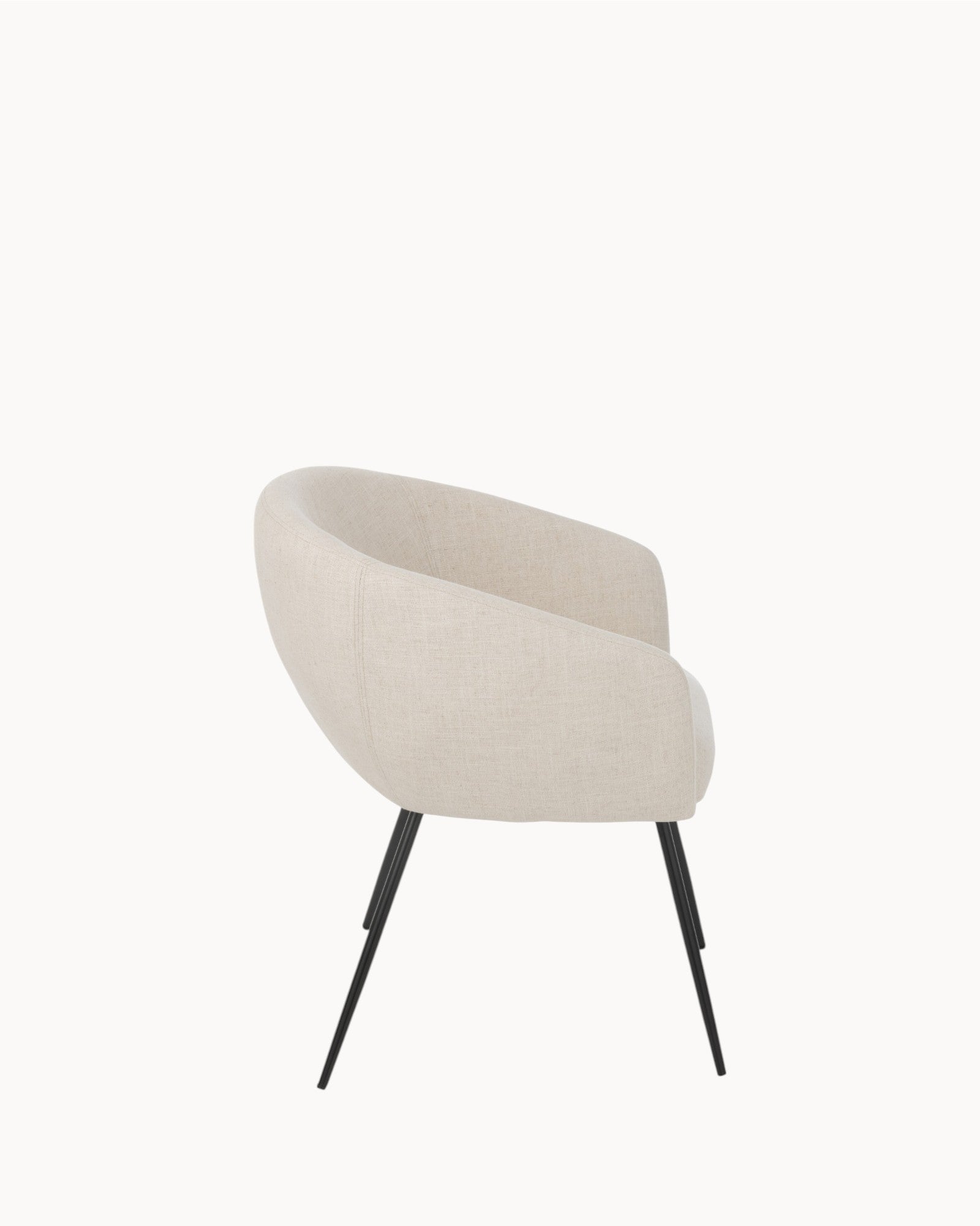 J-Line – Wales Stuhl – Metallgestell, Schaumstoff, Elfenbein, 75 cm