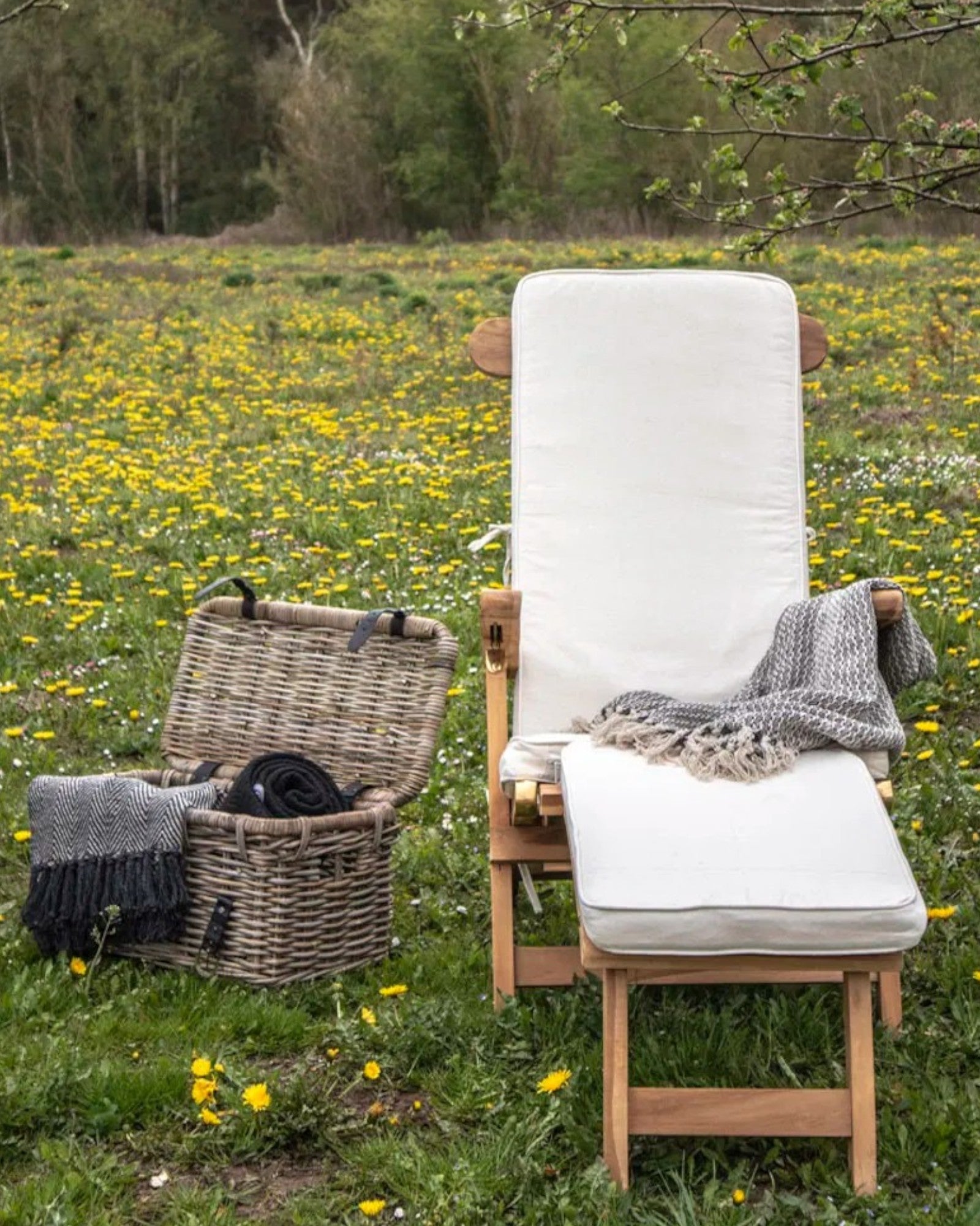 Arrecife Kissenauflage – Weißes Baumwollkissen für Liegestuhl