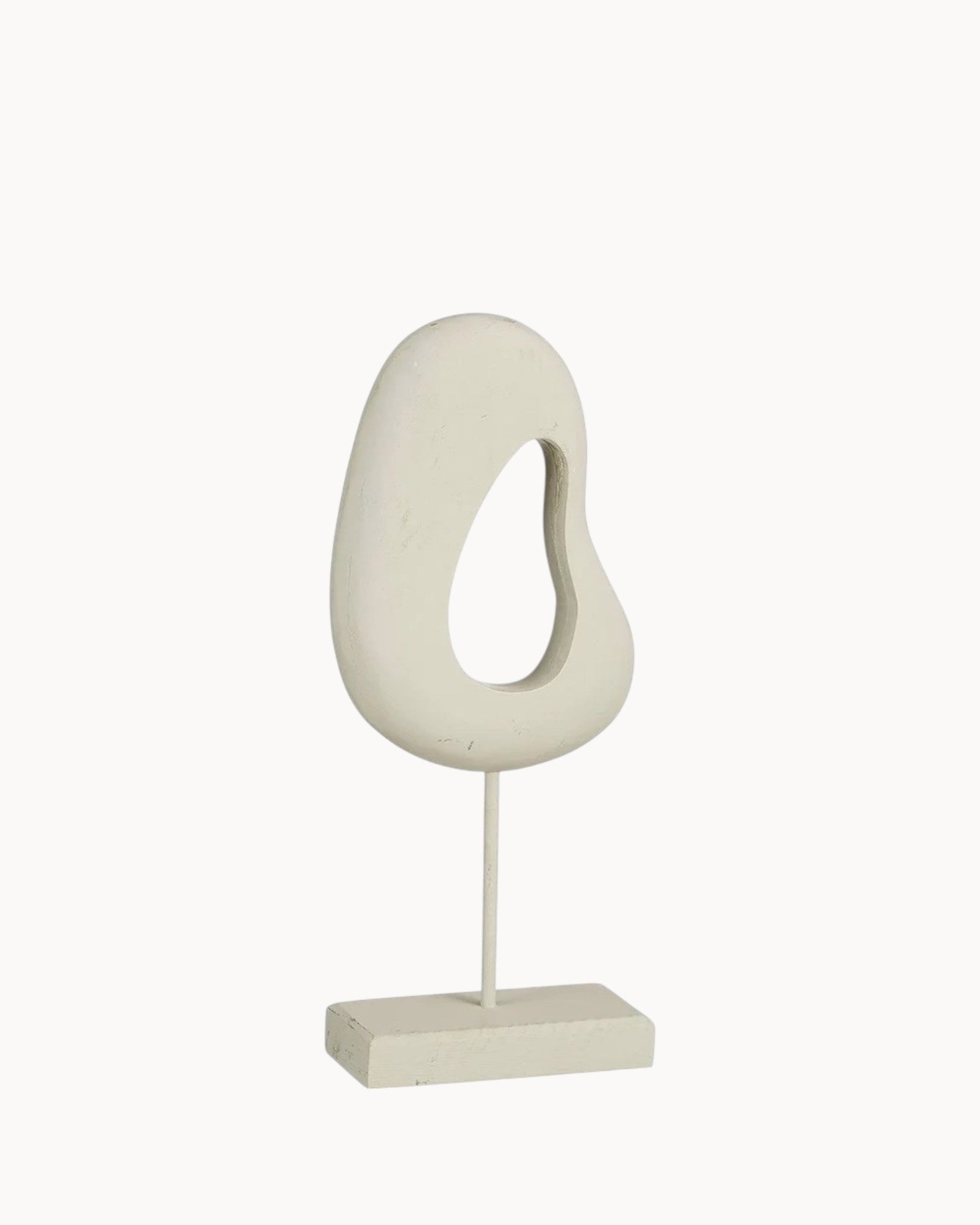 Mica Decorations – Pastina-Ornament aus Mangoholz – gebrochenes Weiß – L6,5 x B16,5 x H37,5 cm