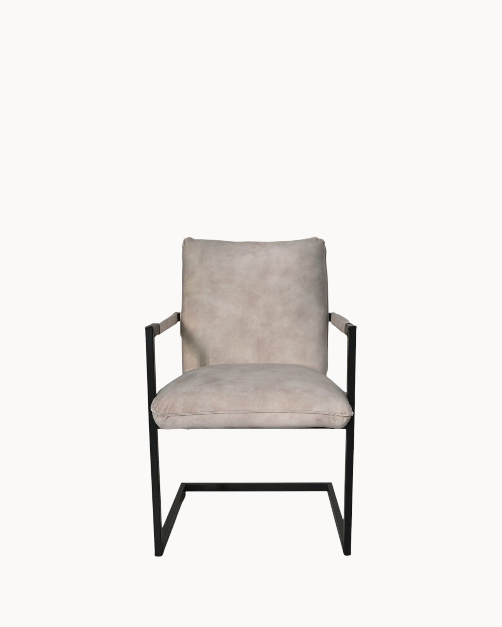 Boston Esszimmerstuhl, Set 2er – Natur/Schwarz – Metallgestell – 56×68×89 cm