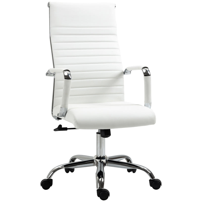 Ergonomischer Weißer Bürostuhl mit Armlehnen