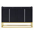 Minimalist Black 4-Door Sideboard Cabinet