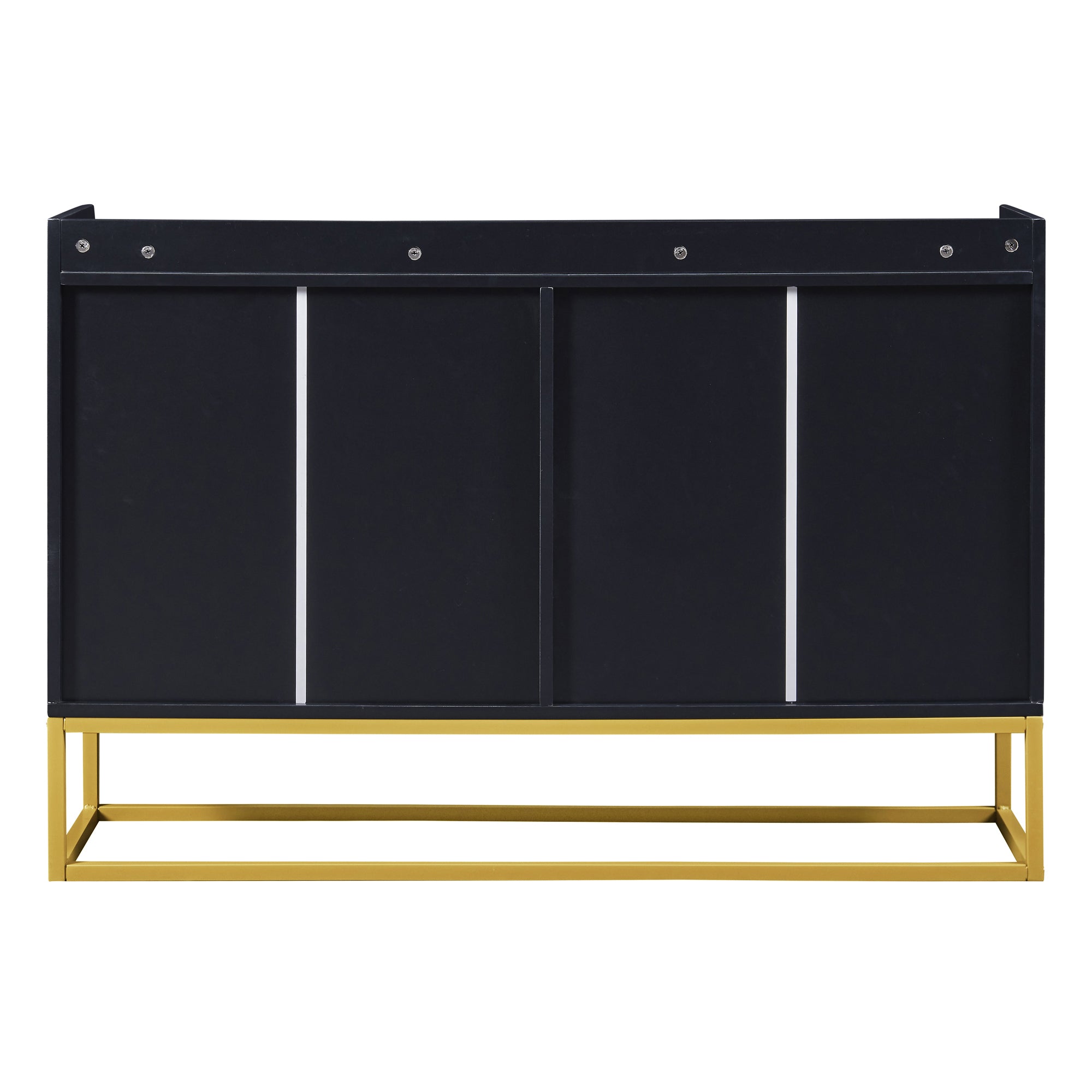 Minimalist Black 4-Door Sideboard Cabinet