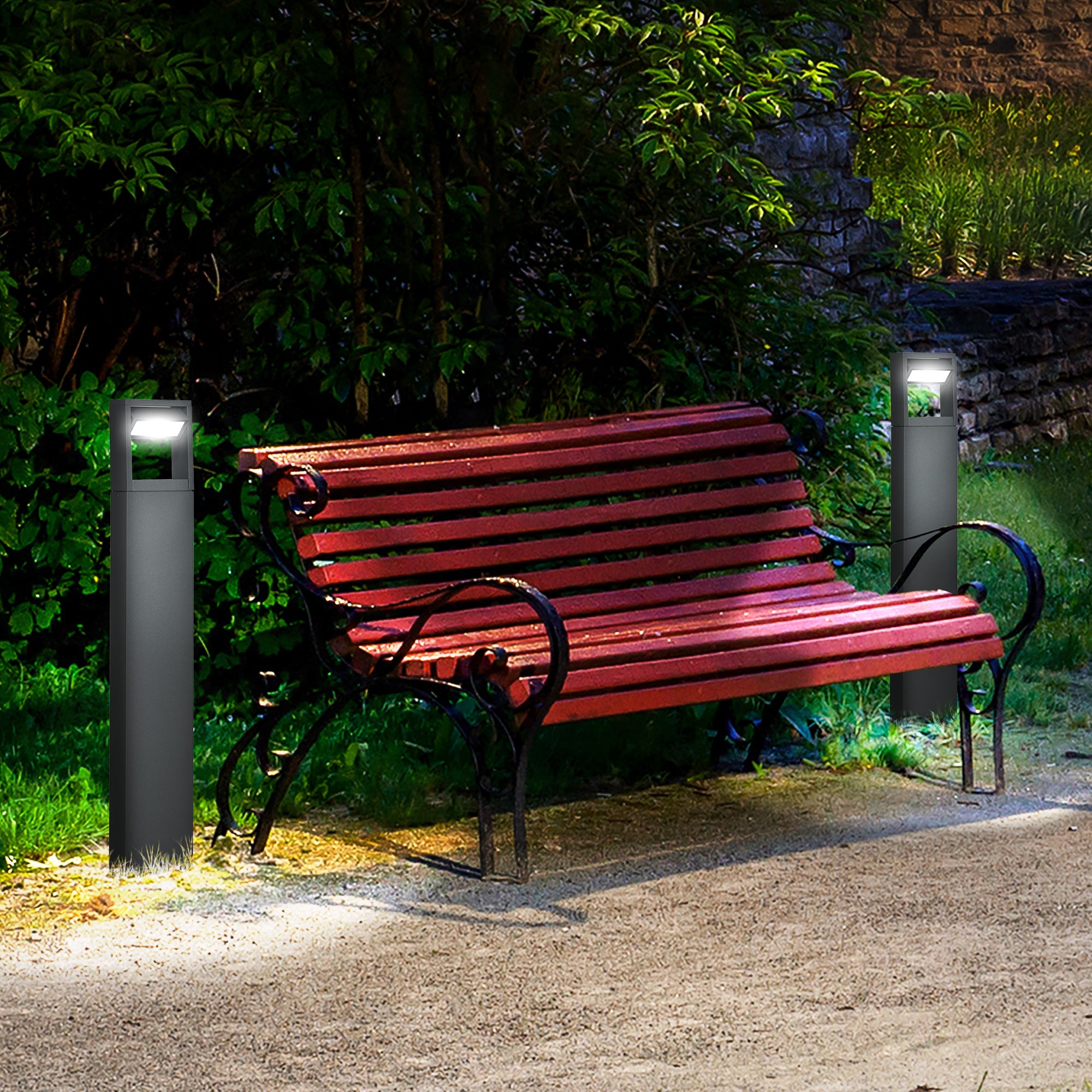 Moderne LED-Gartenleuchte mit verstellbarem Lichtwinkel für Außenbereiche