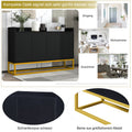 Minimalist Black 4-Door Sideboard Cabinet