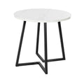 Runder Esstisch – Modernes Design mit Marmoroptik & Metallgestell