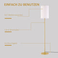 Elegante Stehleuchte mit Stoffschirm für modernes Wohnambiente