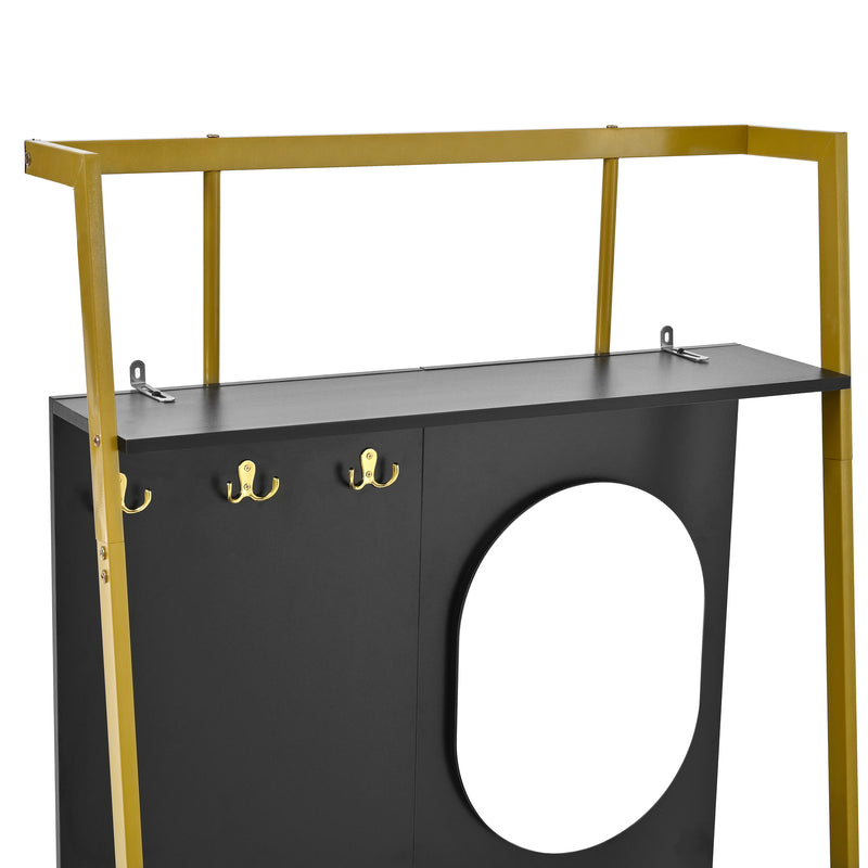 Moderne Kompaktgarderobe mit Spiegel & Stauraum