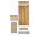 Modernes Garderoben-Set mit Spiegel, LED-Beleuchtung & Sitzbank