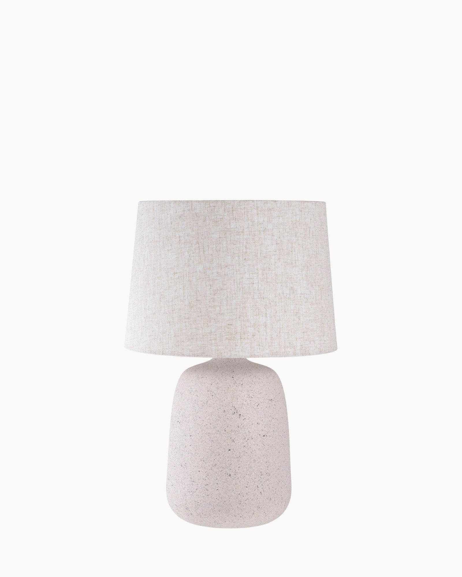 Croft Tischlampe – Keramik in Steinbeige – 46 cm – Dekorative Tischbeleuchtung